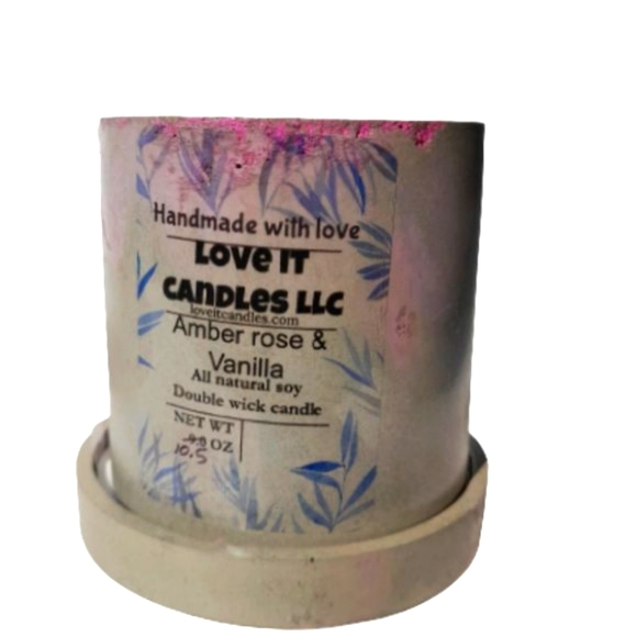 Amber Rose and Vanilla all-natural soy wax candle 10.5 oz - Picture 2 of 6